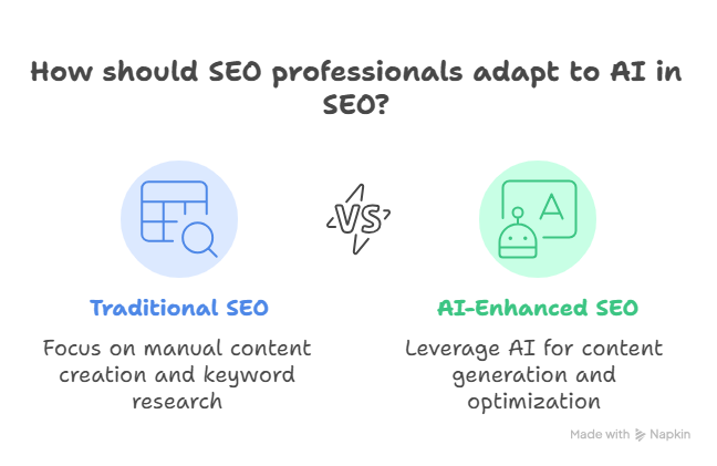 SEO professionals using AI and ChatGPT to improve digital marketing results.